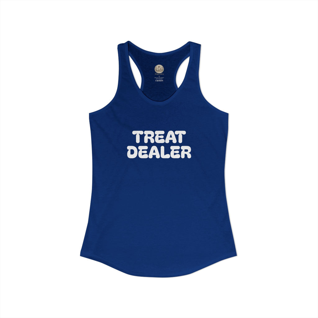 Treat Dealer Racerback Tank — "Treat Dealer" Pet Lover Tank Top for Dog & Cat Parents