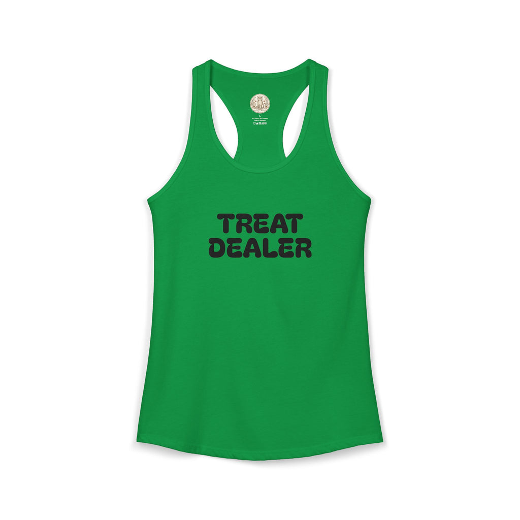 Treat Dealer Racerback Tank — "Treat Dealer" Pet Lover Tank Top for Dog & Cat Parents
