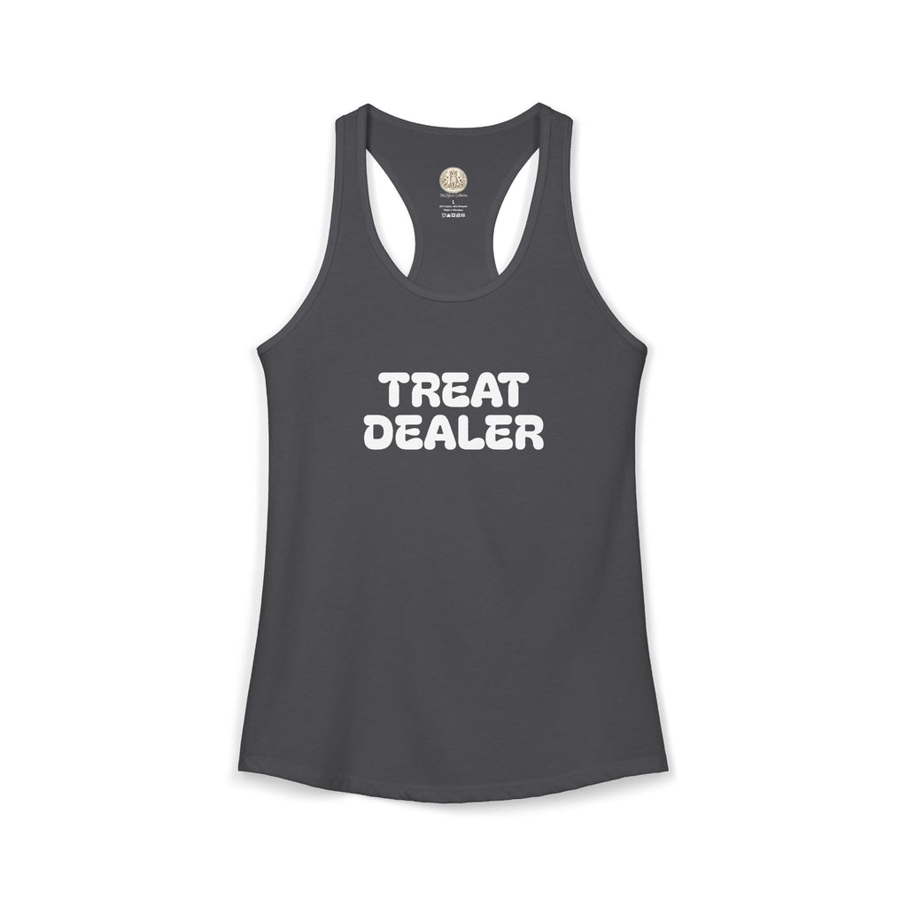 Treat Dealer Racerback Tank — "Treat Dealer" Pet Lover Tank Top for Dog & Cat Parents