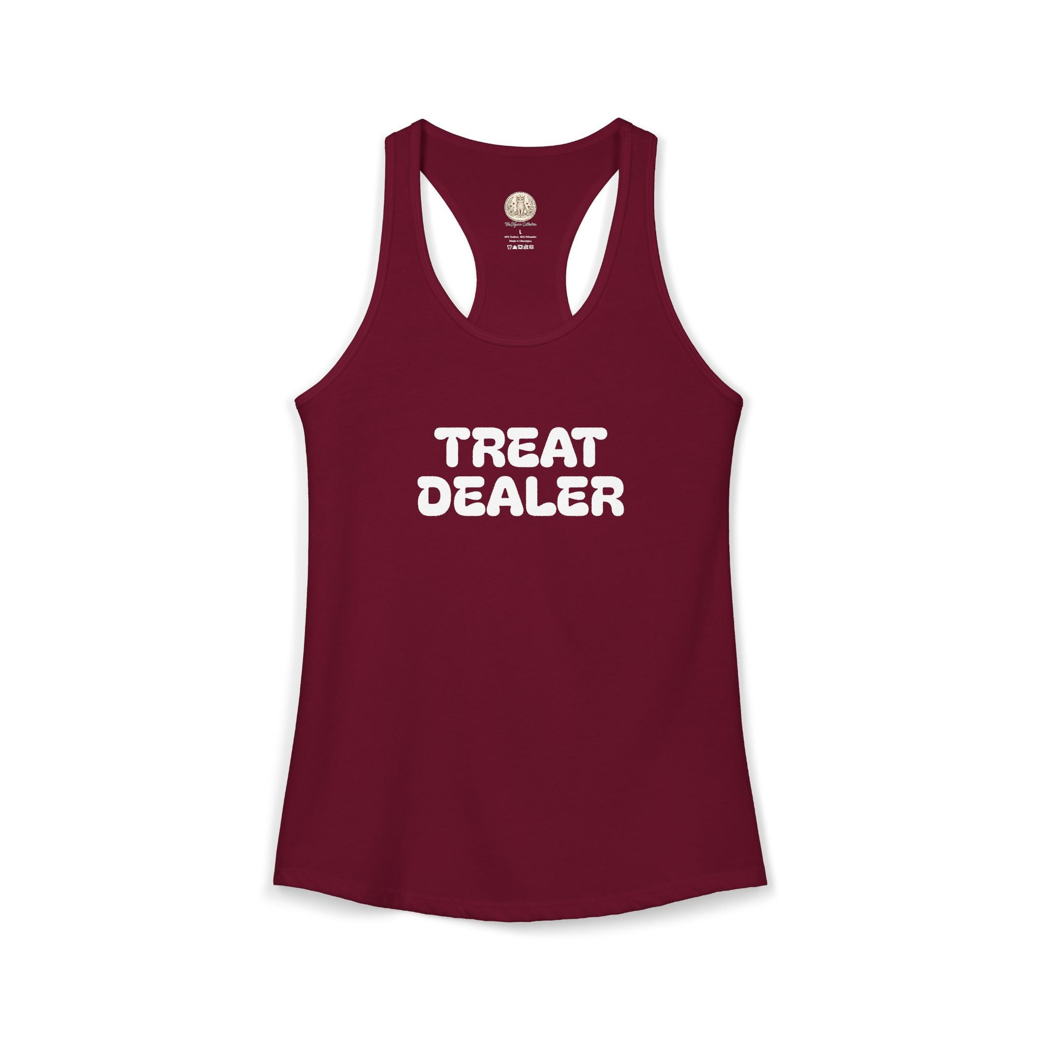 Treat Dealer Racerback Tank — "Treat Dealer" Pet Lover Tank Top for Dog & Cat Parents