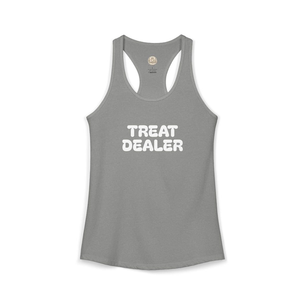 Treat Dealer Racerback Tank — "Treat Dealer" Pet Lover Tank Top for Dog & Cat Parents