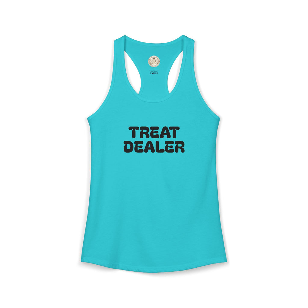 Treat Dealer Racerback Tank — "Treat Dealer" Pet Lover Tank Top for Dog & Cat Parents