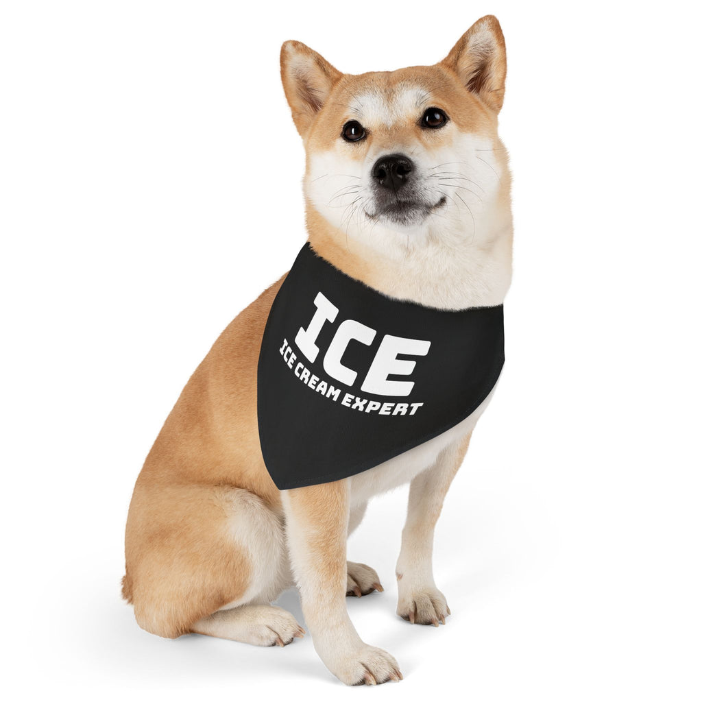 Pet Bandana Collar — "Ice Cream Expert" Political Satire Dog Bandana