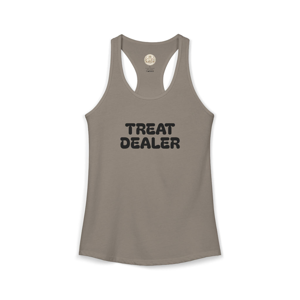 Treat Dealer Racerback Tank — "Treat Dealer" Pet Lover Tank Top for Dog & Cat Parents