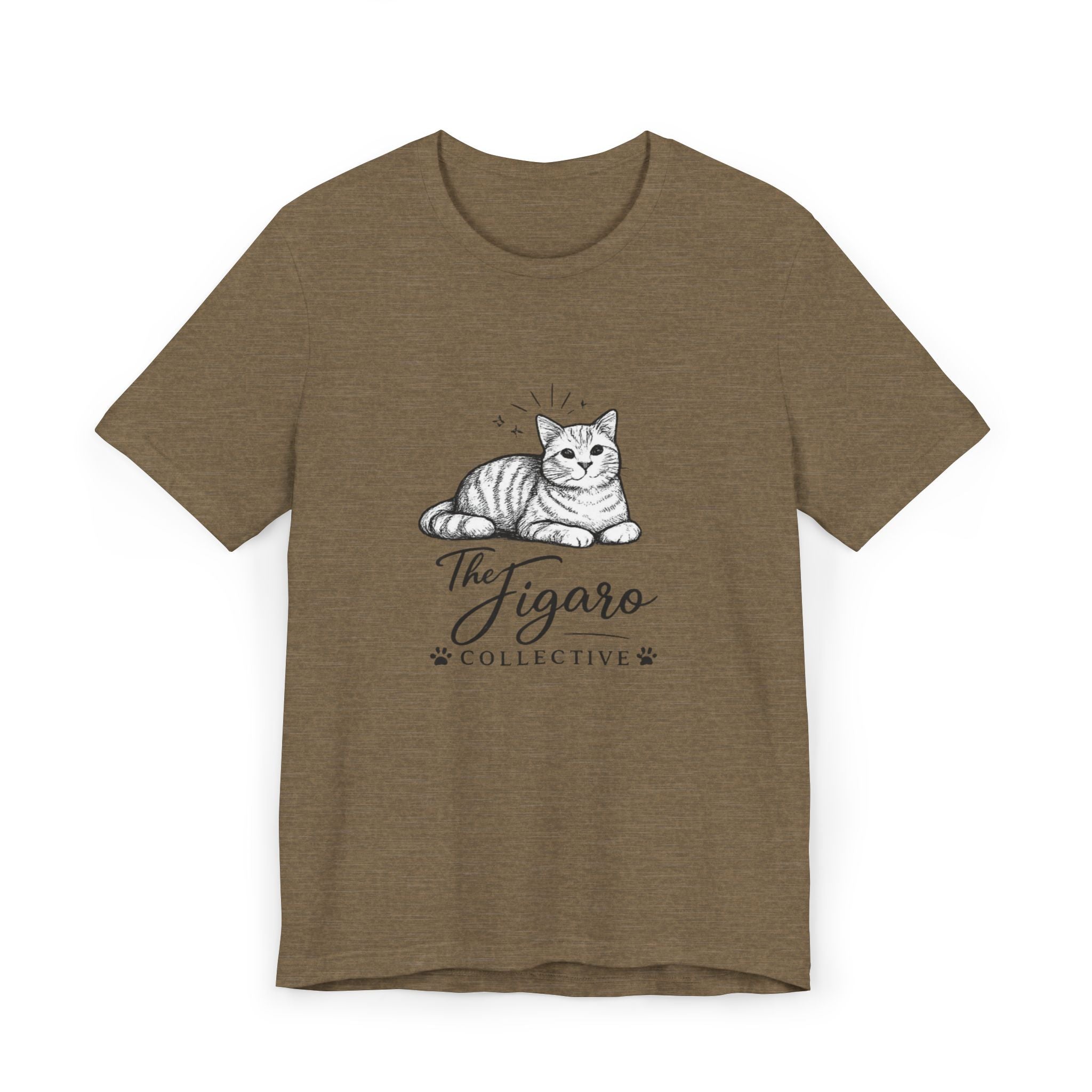 Figaro Collective Cat T-Shirt — Vintage Sketch Kitten Tee
