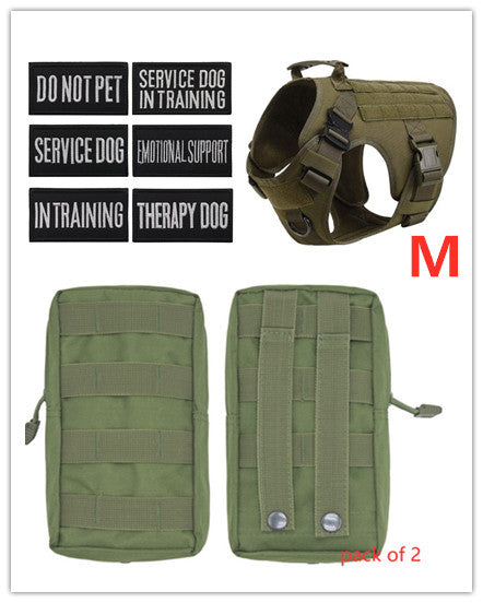 Tactical Dog Harness - Adjustable - Military Style