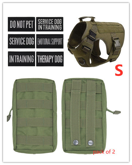 Tactical Dog Harness - Adjustable - Military Style
