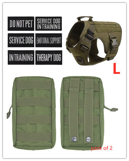 Tactical Dog Harness - Adjustable - Military Style