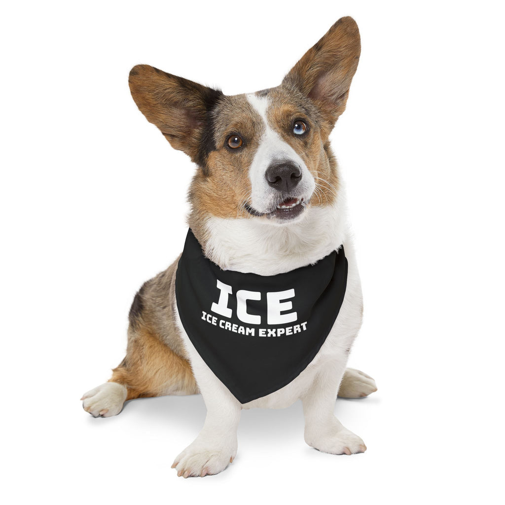 Pet Bandana Collar — "Ice Cream Expert" Political Satire Dog Bandana