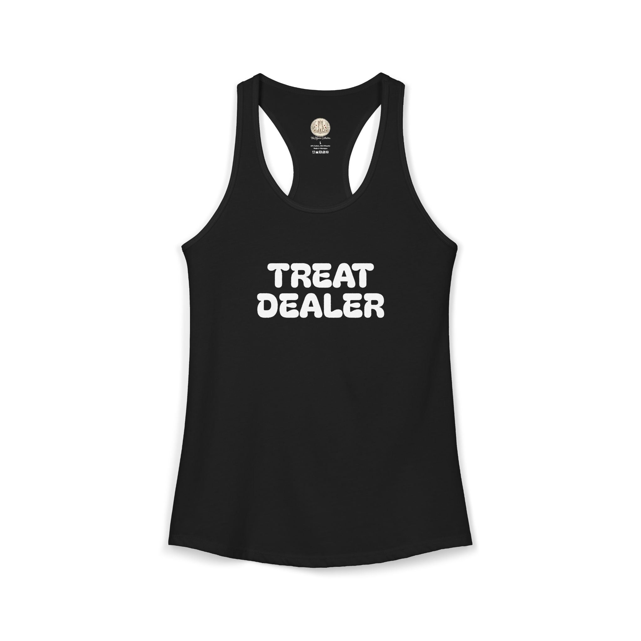 Treat Dealer Racerback Tank — "Treat Dealer" Pet Lover Tank Top for Dog & Cat Parents