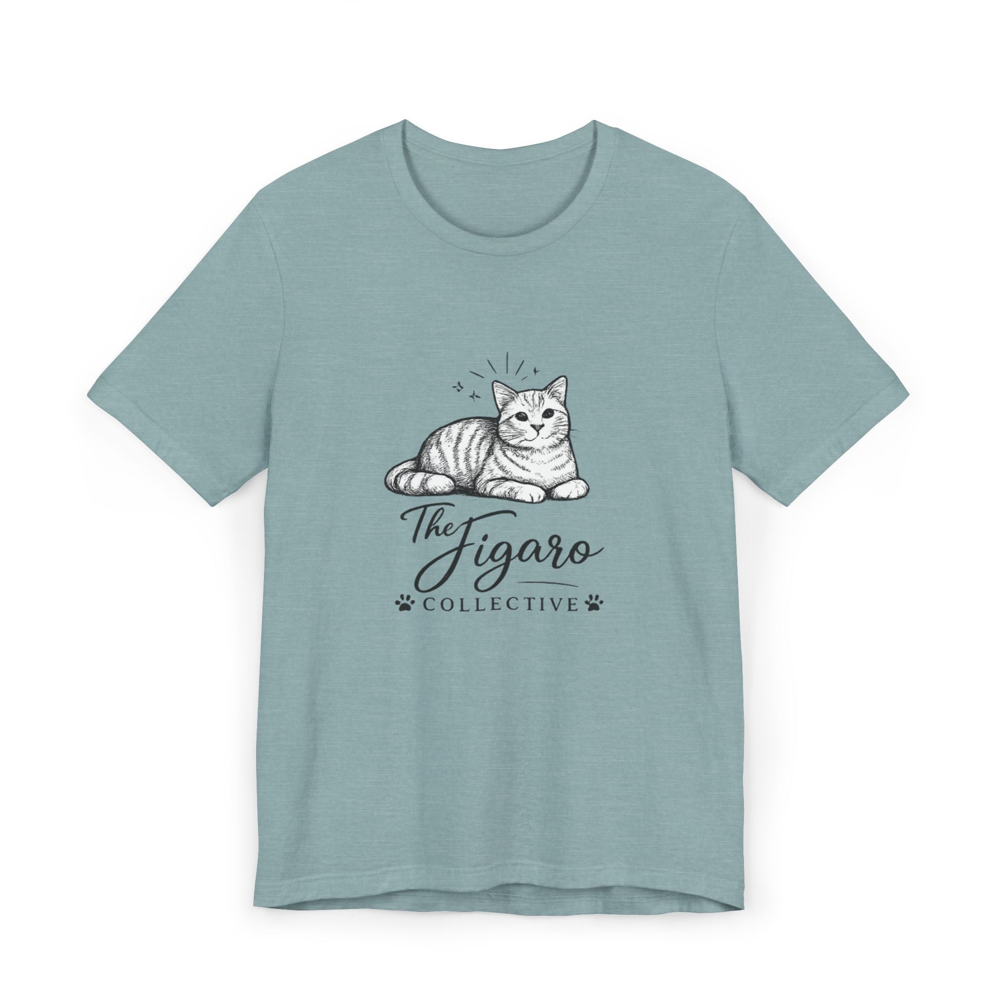 Figaro Collective Cat T-Shirt — Vintage Sketch Kitten Tee