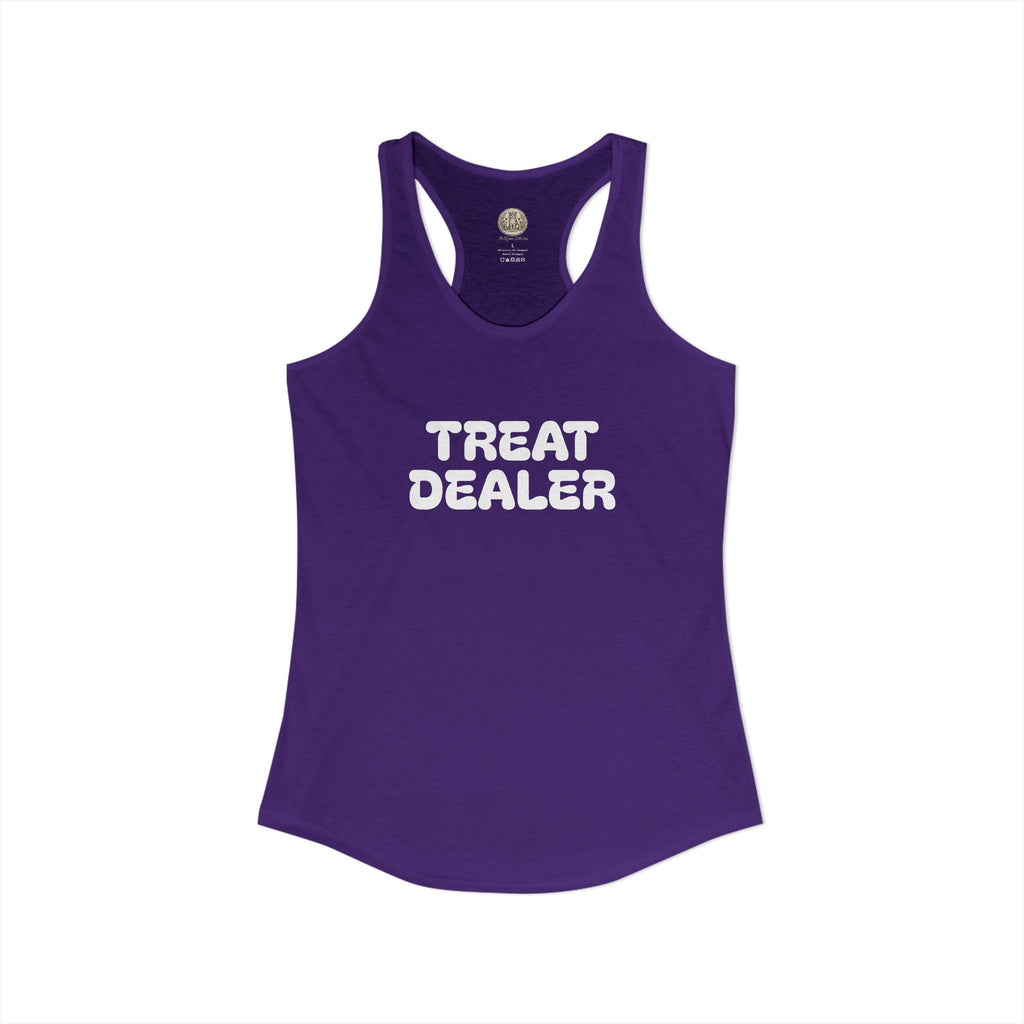 Treat Dealer Racerback Tank — "Treat Dealer" Pet Lover Tank Top for Dog & Cat Parents