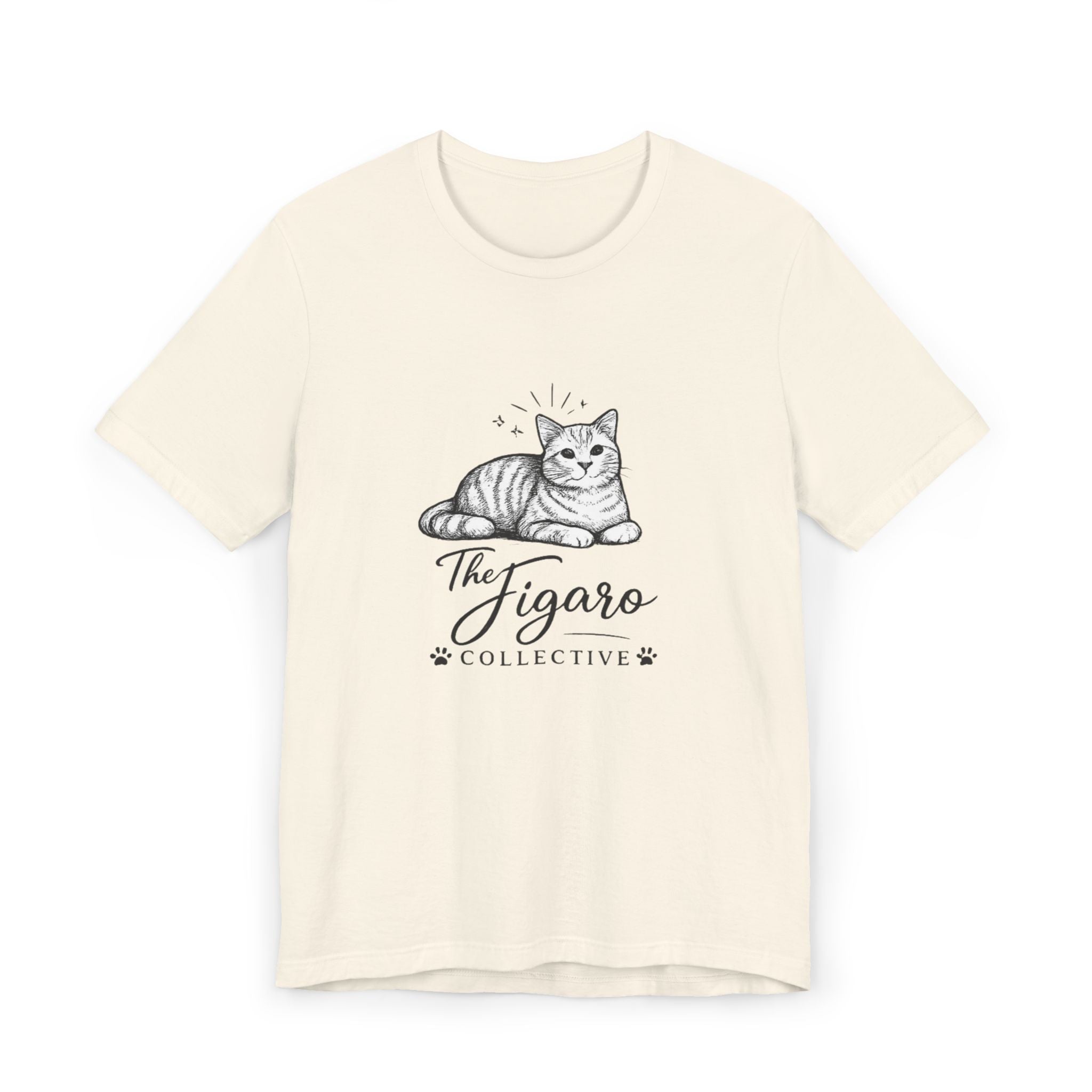 Figaro Collective Cat T-Shirt — Vintage Sketch Kitten Tee
