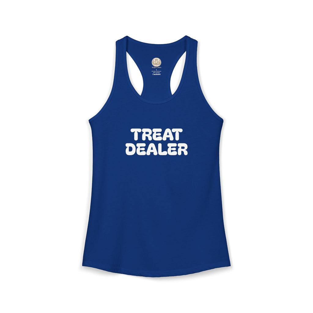 Treat Dealer Racerback Tank — "Treat Dealer" Pet Lover Tank Top for Dog & Cat Parents