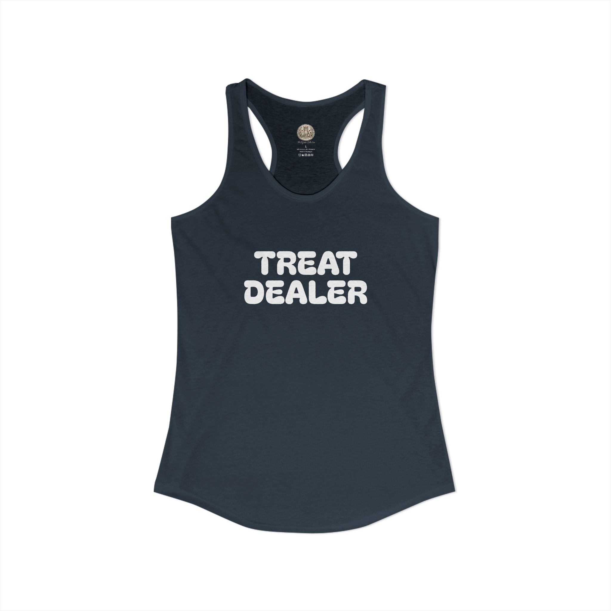 Treat Dealer Racerback Tank — "Treat Dealer" Pet Lover Tank Top for Dog & Cat Parents