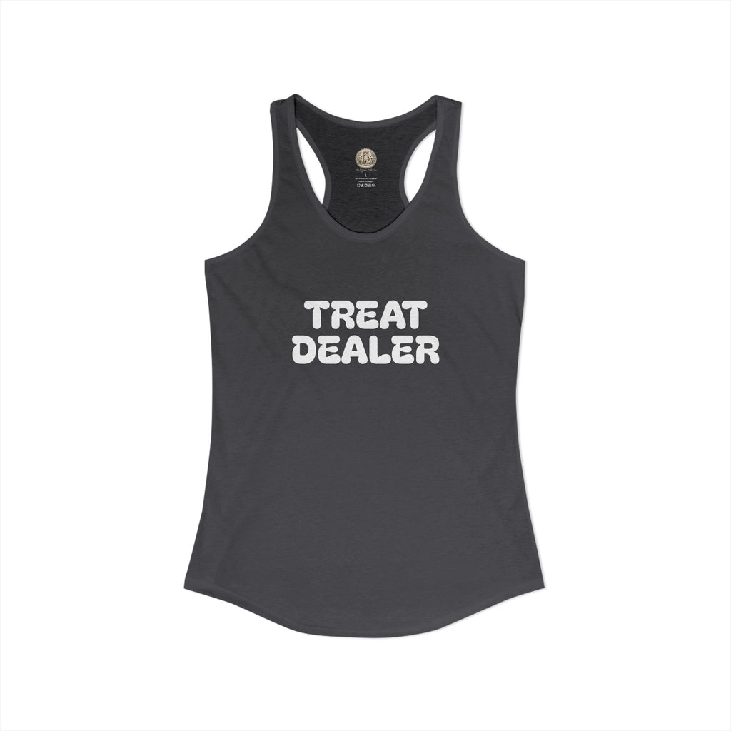 Treat Dealer Racerback Tank — "Treat Dealer" Pet Lover Tank Top for Dog & Cat Parents