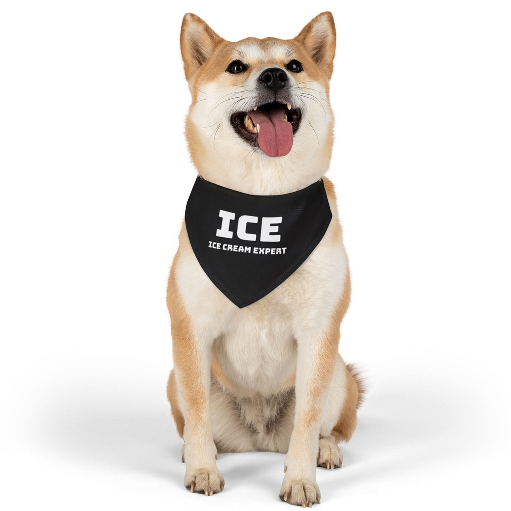 Pet Bandana Collar — "Ice Cream Expert" Political Satire Dog Bandana