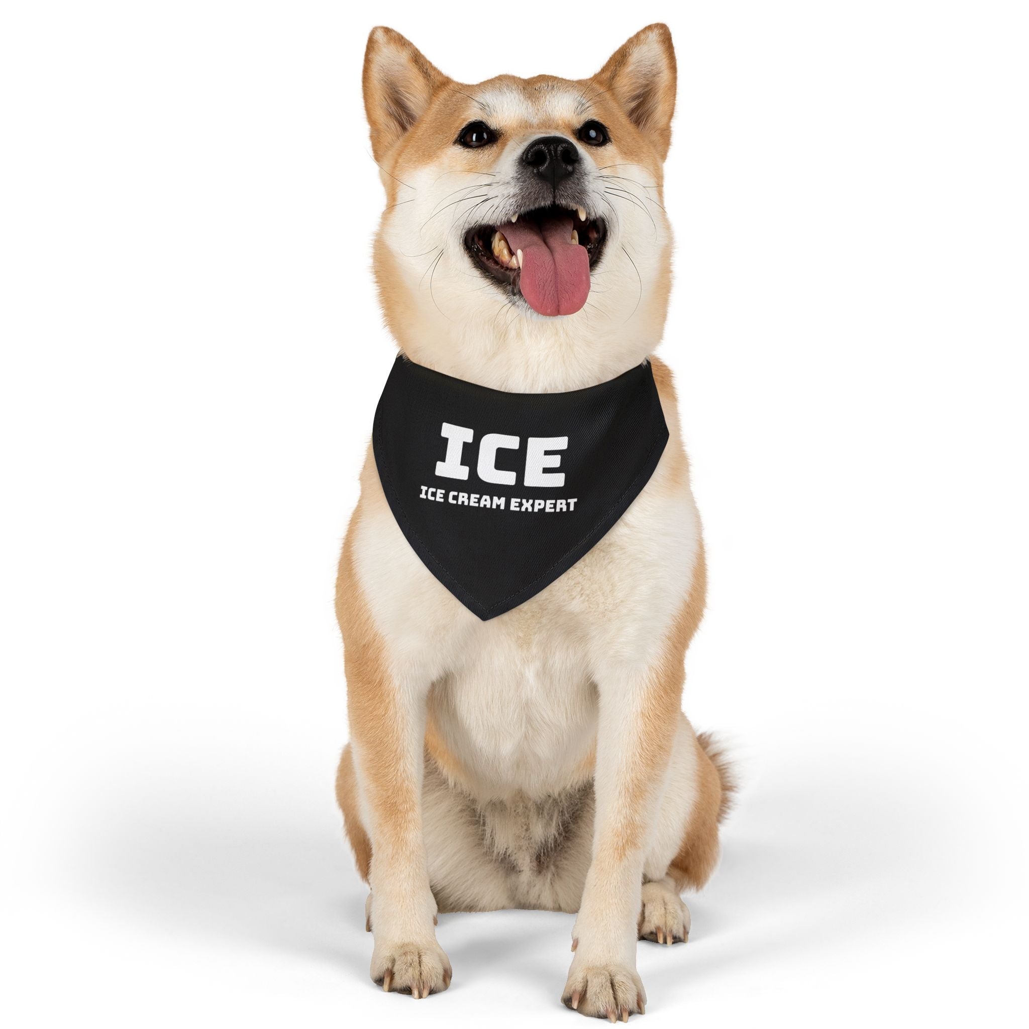 Pet Bandana Collar — "Ice Cream Expert" Political Satire Dog Bandana