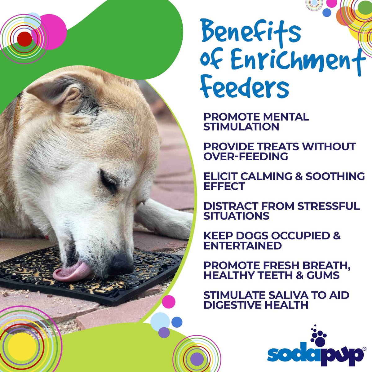 Zombie eMat - Enrichment Lick Mat for Dogs and Cats | Halloween Skull Design | SodaPup