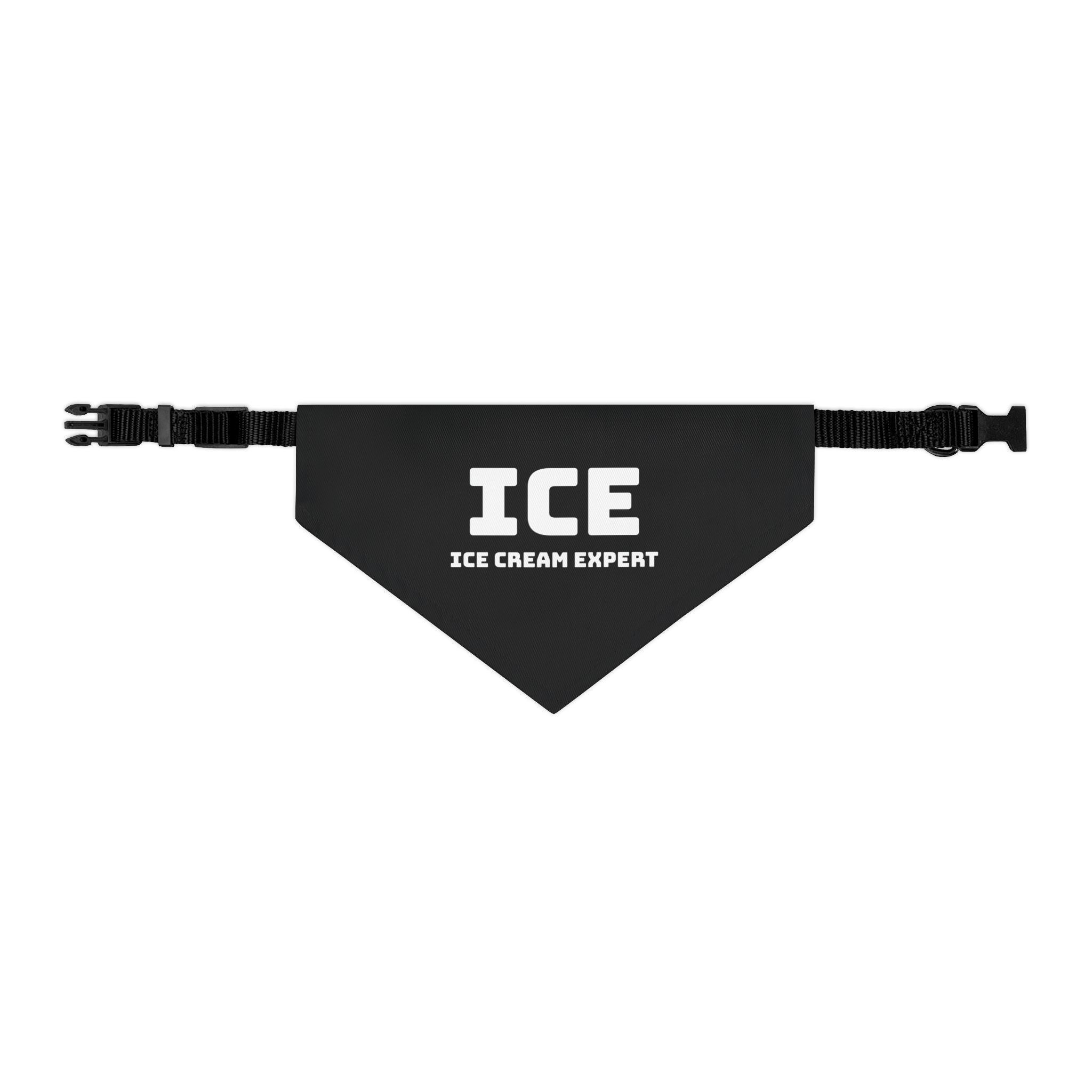 Pet Bandana Collar — "Ice Cream Expert" Political Satire Dog Bandana