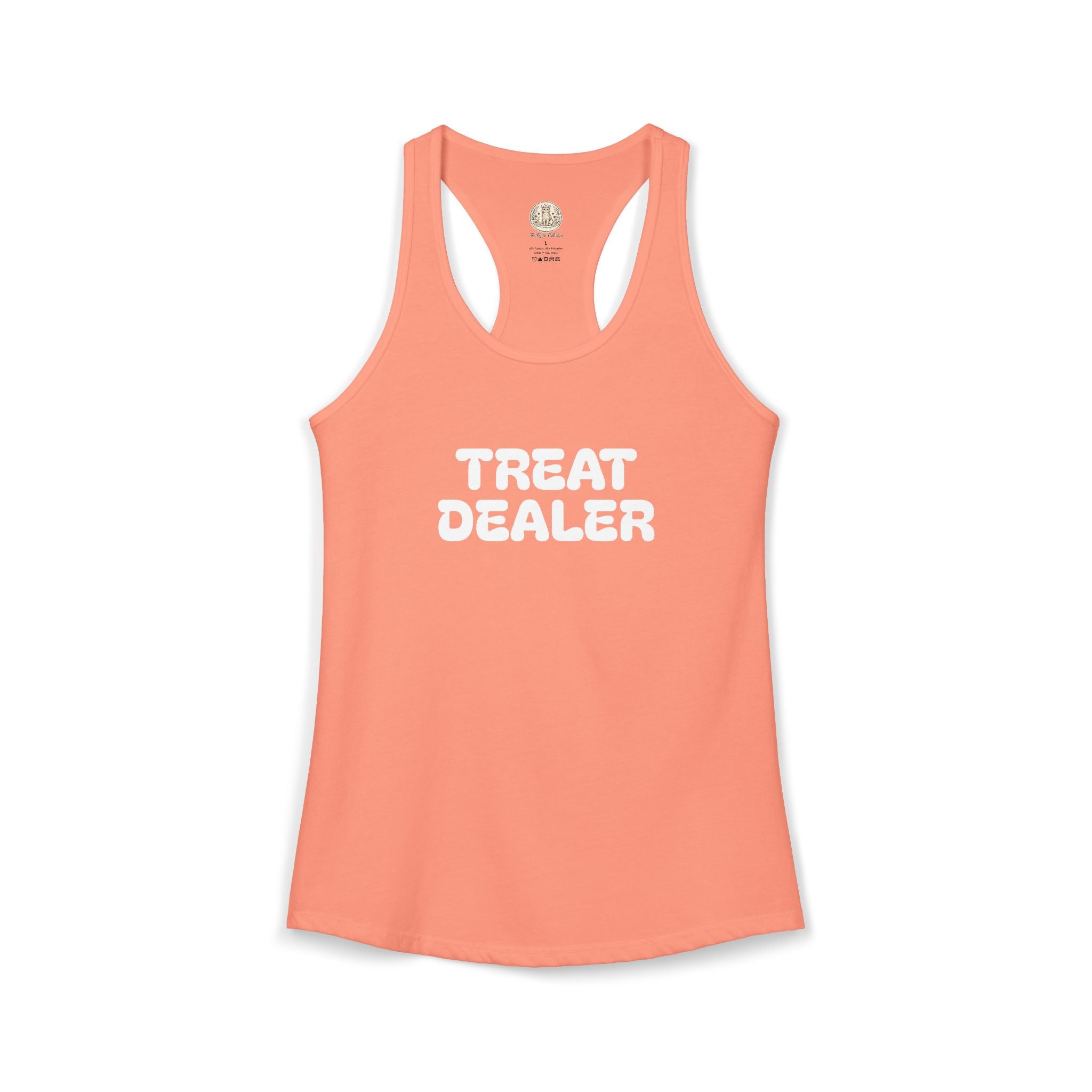 Treat Dealer Racerback Tank — "Treat Dealer" Pet Lover Tank Top for Dog & Cat Parents