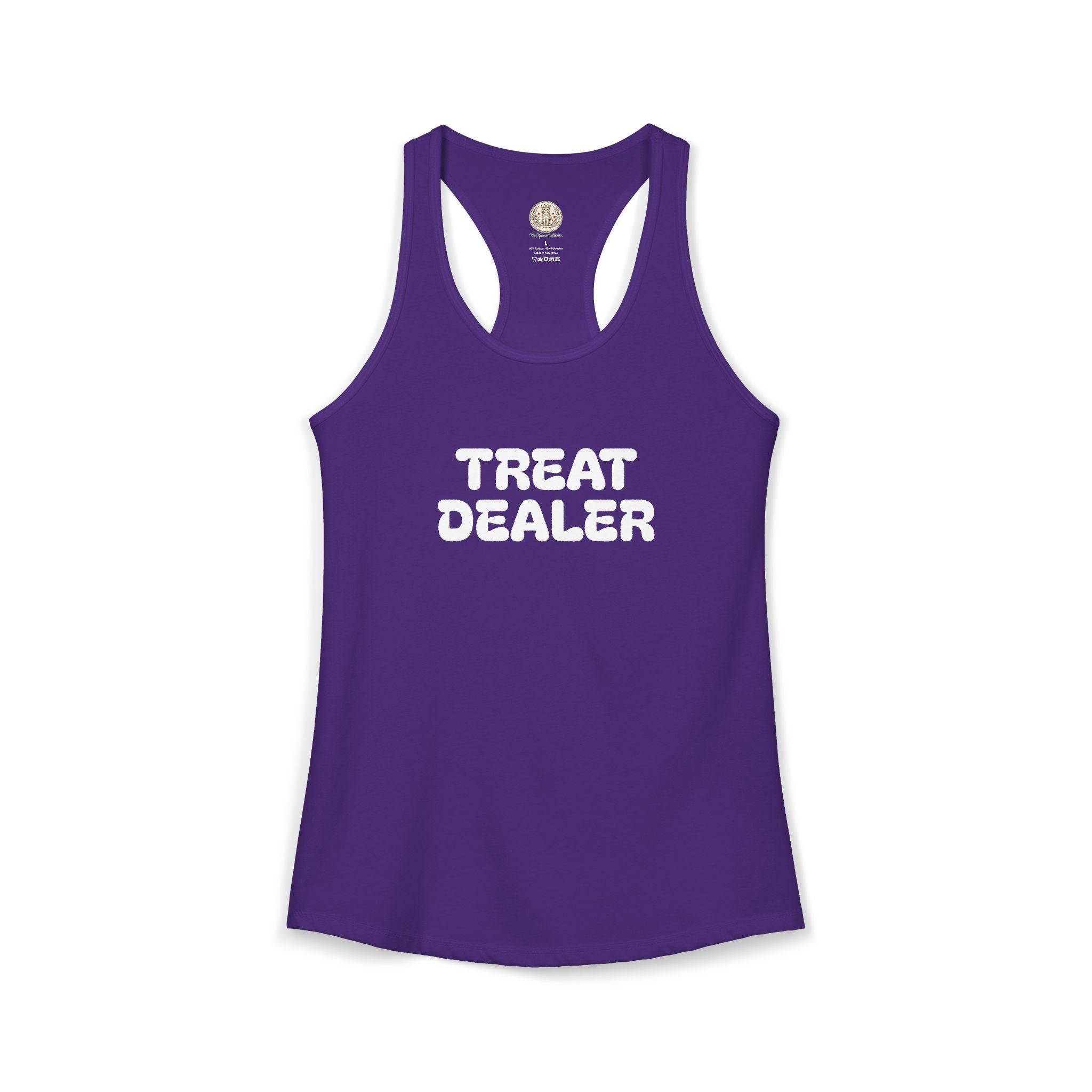 Treat Dealer Racerback Tank — "Treat Dealer" Pet Lover Tank Top for Dog & Cat Parents