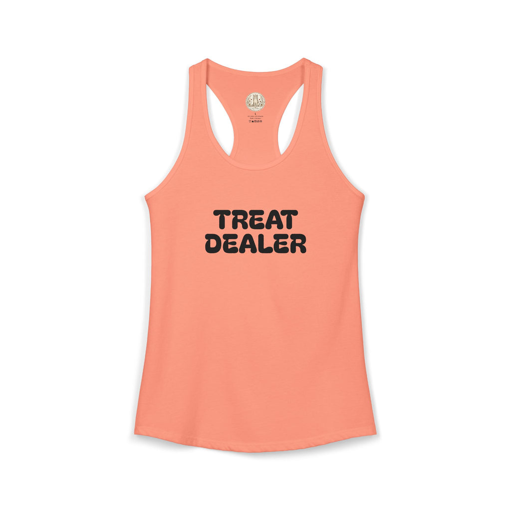 Treat Dealer Racerback Tank — "Treat Dealer" Pet Lover Tank Top for Dog & Cat Parents