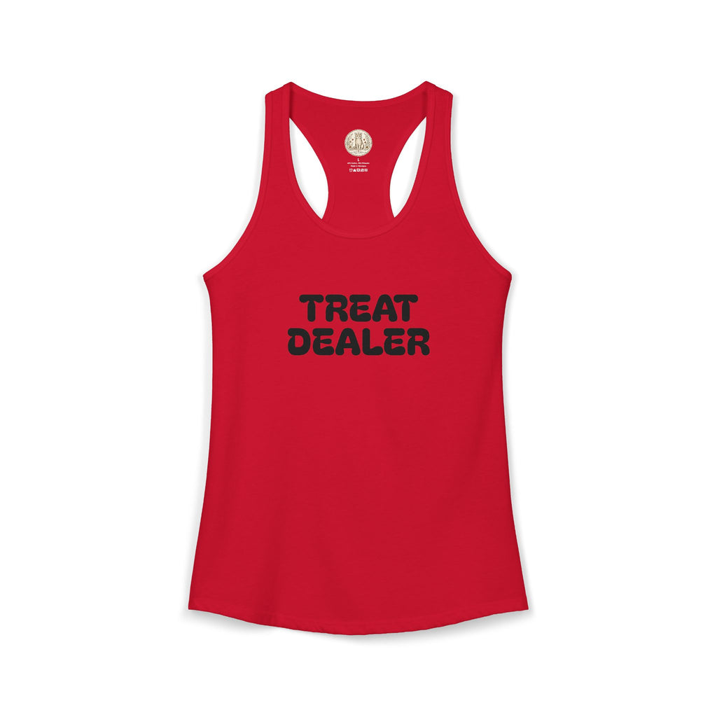 Treat Dealer Racerback Tank — "Treat Dealer" Pet Lover Tank Top for Dog & Cat Parents