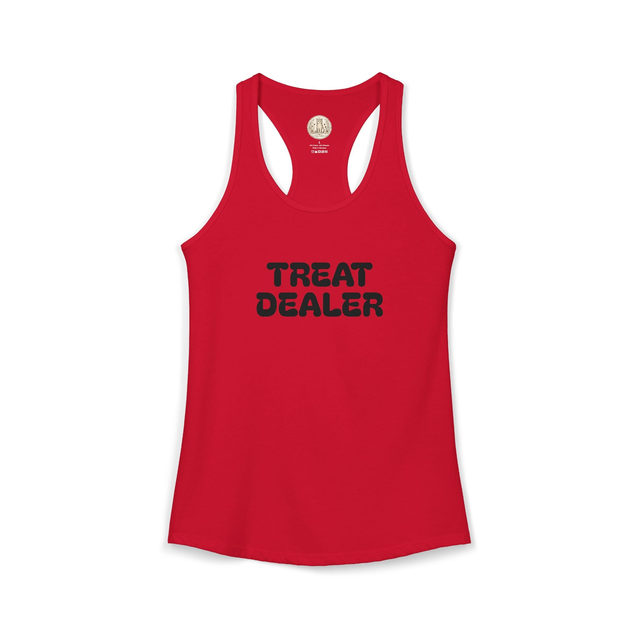 Treat Dealer Racerback Tank — "Treat Dealer" Pet Lover Tank Top for Dog & Cat Parents