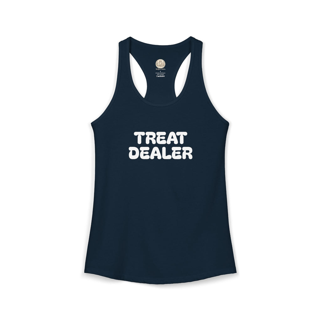 Treat Dealer Racerback Tank — "Treat Dealer" Pet Lover Tank Top for Dog & Cat Parents