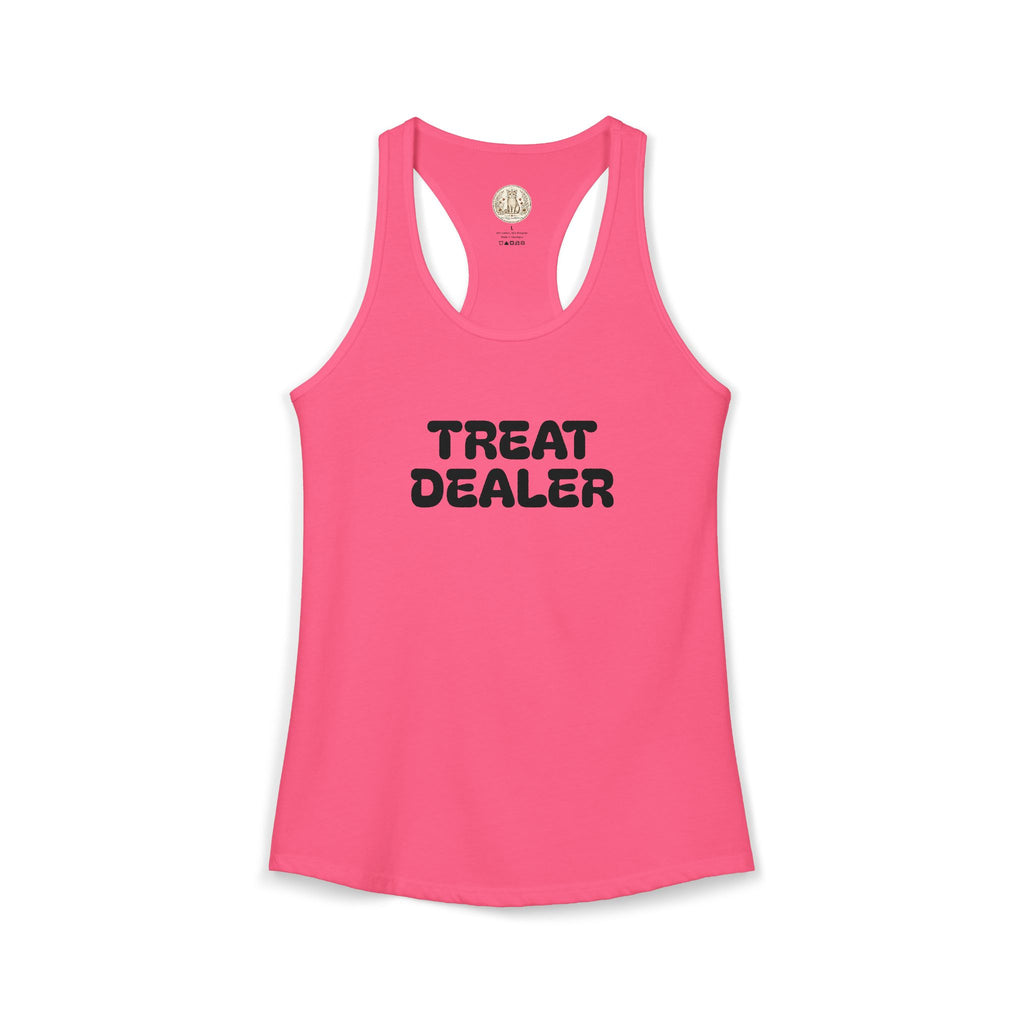 Treat Dealer Racerback Tank — "Treat Dealer" Pet Lover Tank Top for Dog & Cat Parents