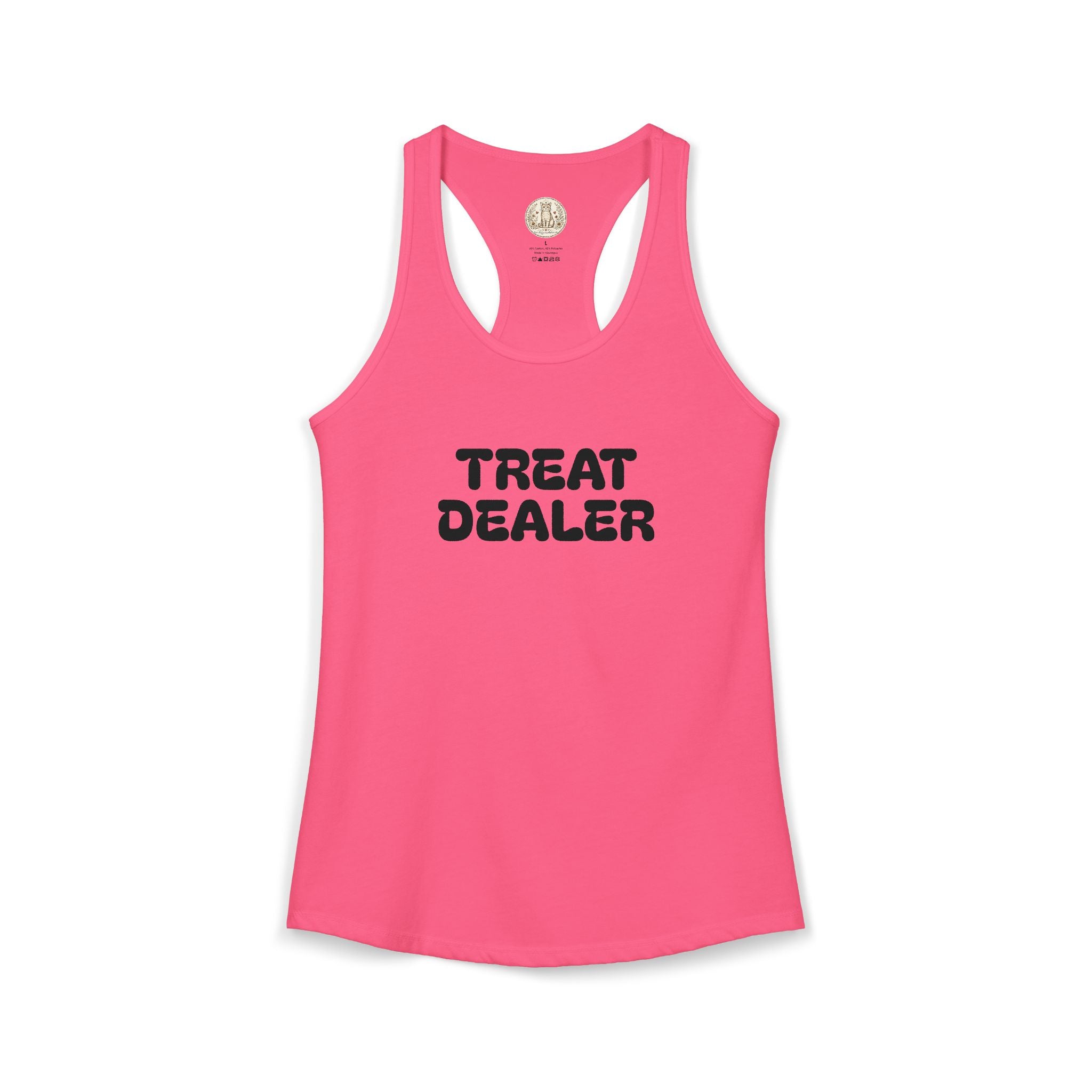 Treat Dealer Racerback Tank — "Treat Dealer" Pet Lover Tank Top for Dog & Cat Parents