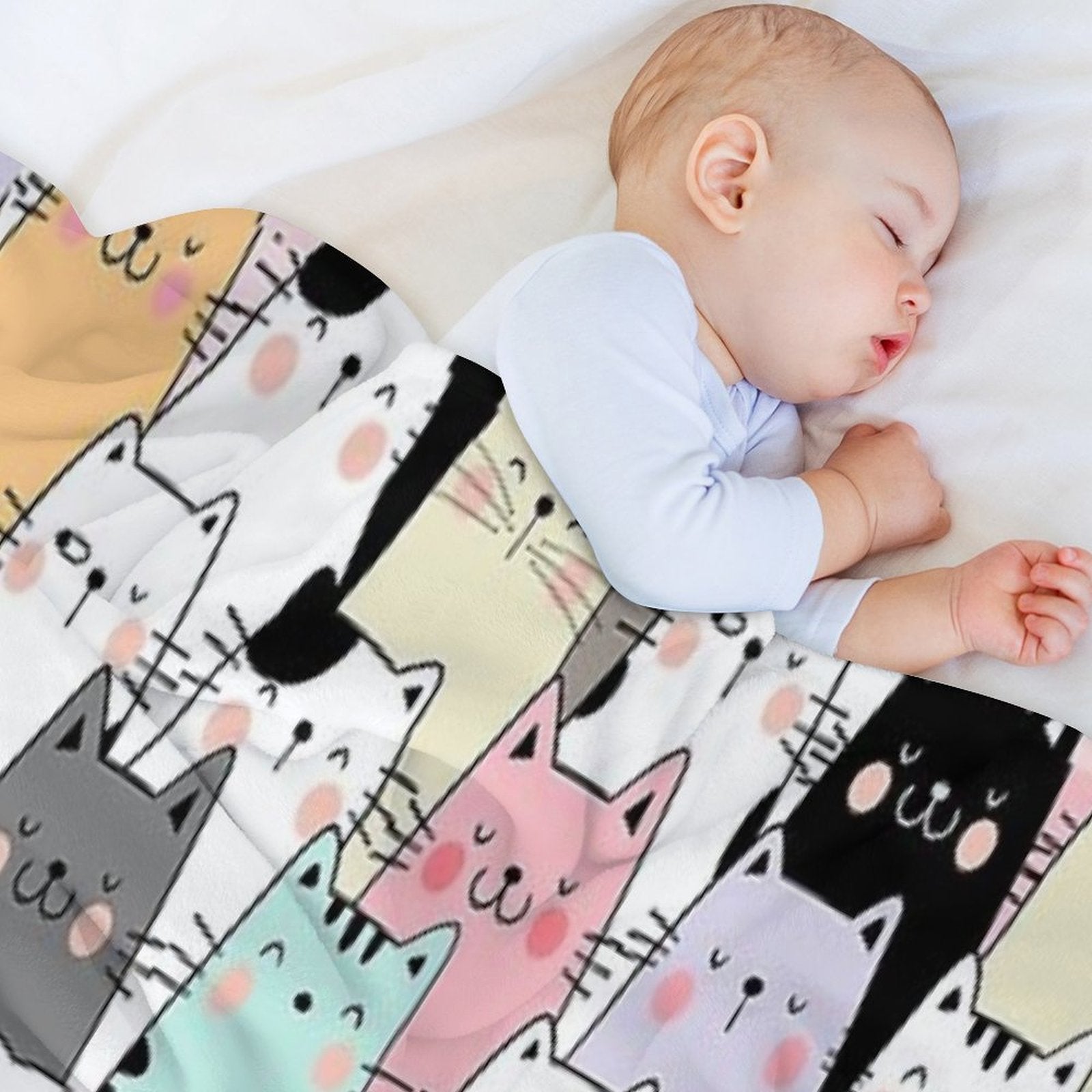 Colorful Cats Lightweight Throw Blanket